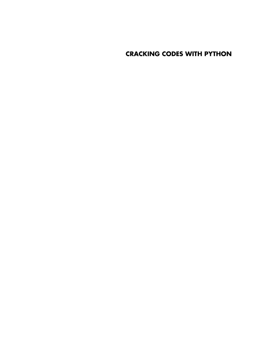 Cracking Codes with Python