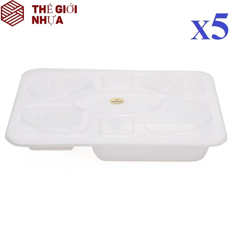 [HCM]Combo 5 Khay Cơm Lớn Duy Tân (32 x 26 x 6 cm) No.758