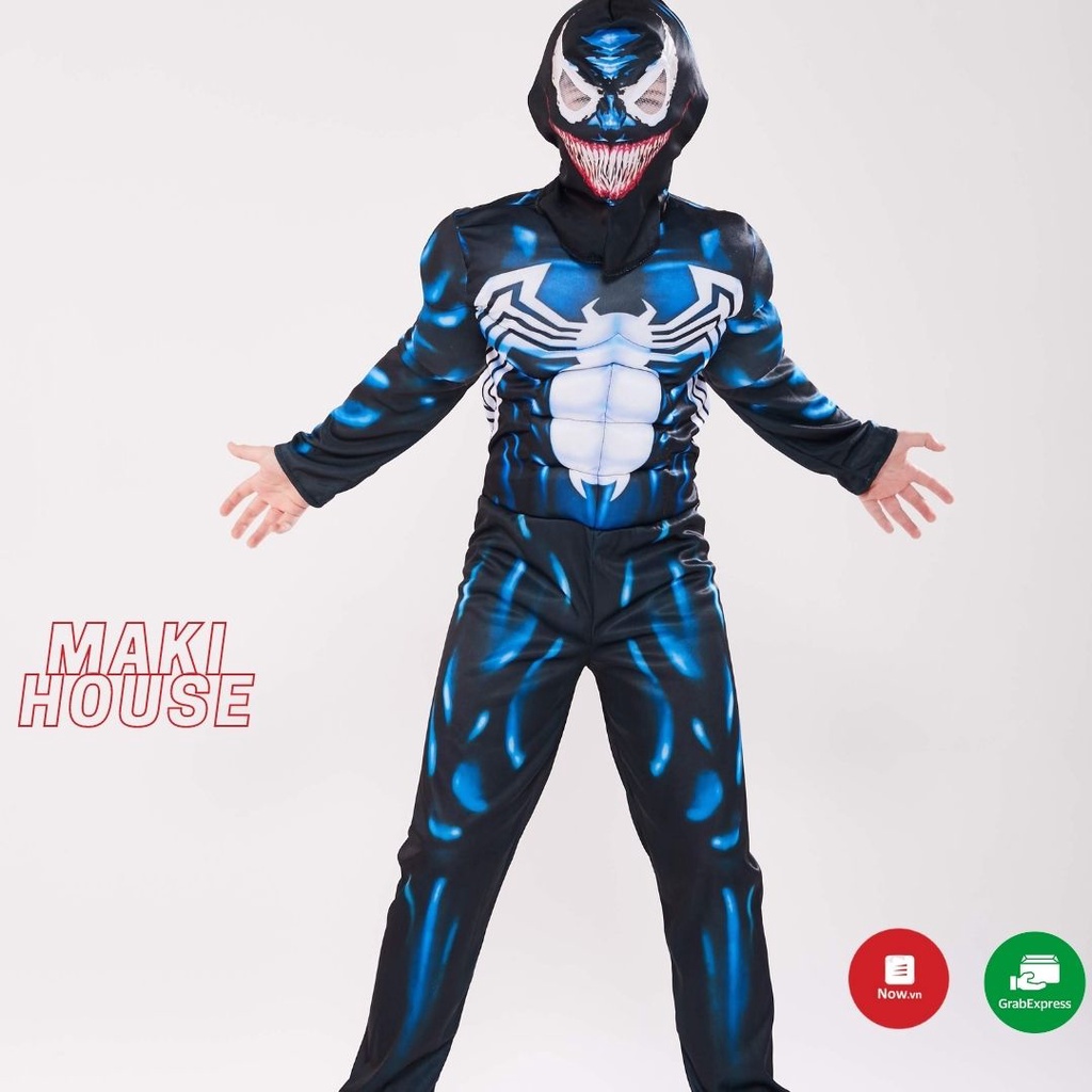 Bộ đồ siêu nhân người nhện cho bé hoá trang venom.htv28