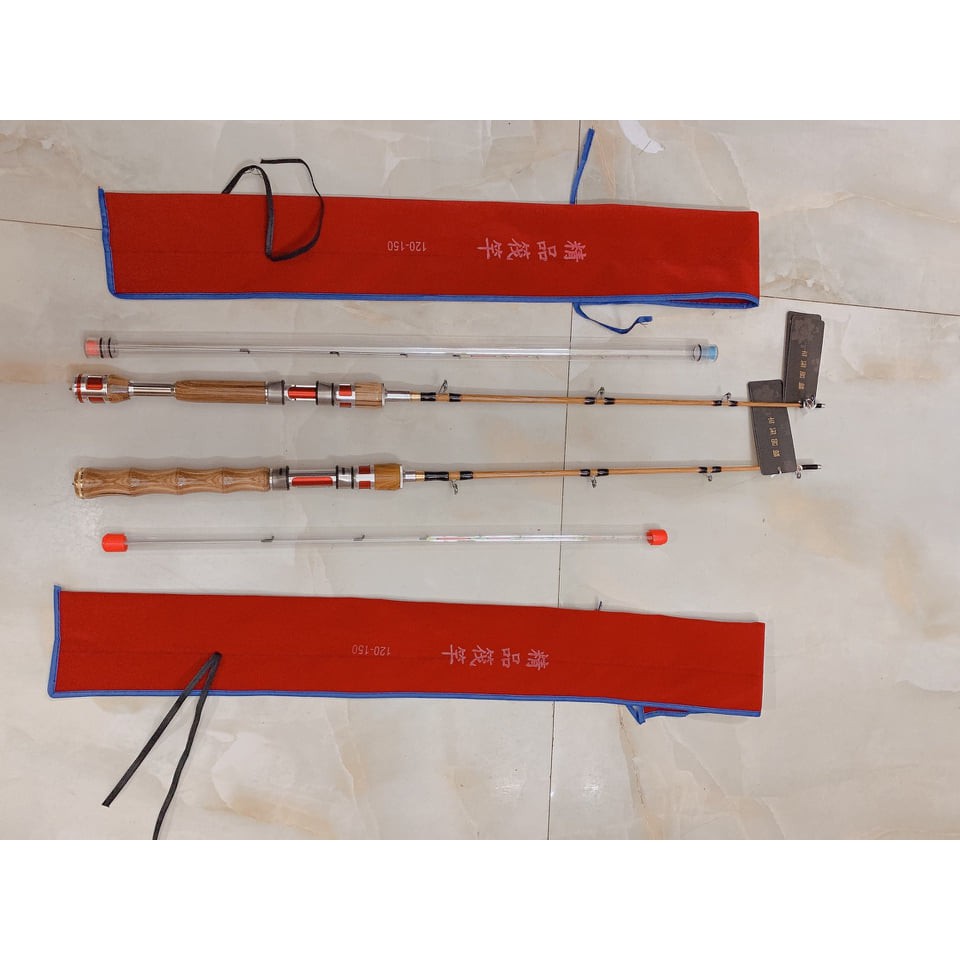 cần ikada câu tôm cán gỗ cực đẹp dài 1.5m