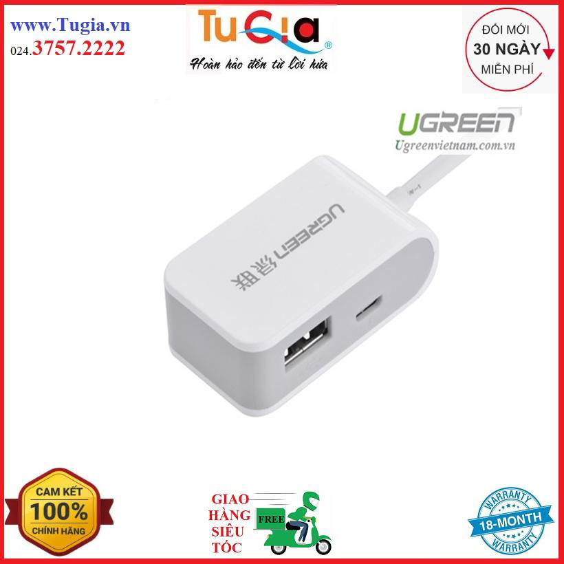 Cáp USB 2.0 OTG hai cổng chính hãng Ugreen 20273