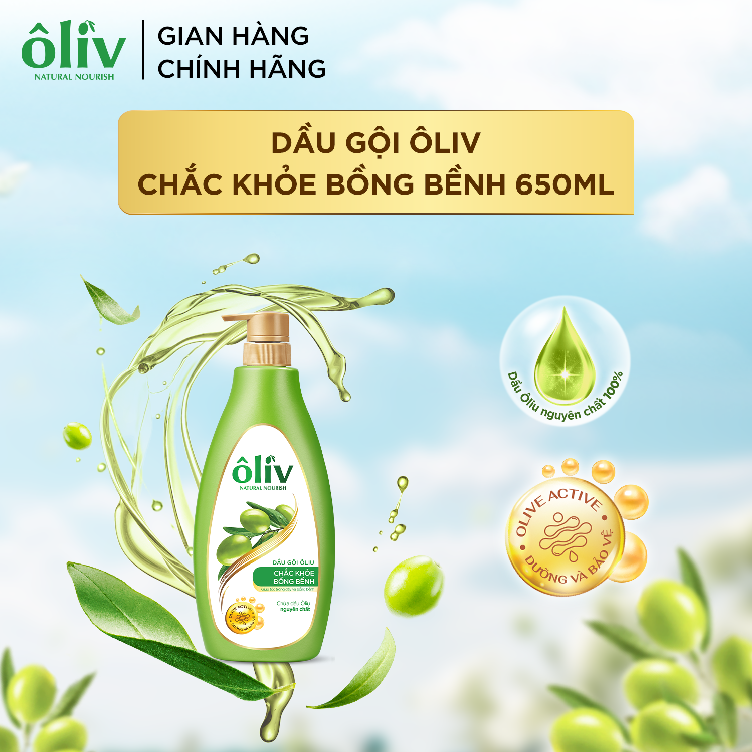 Dầu Gội Ôliv Chắc Khỏe/Phục Hồi 650ML