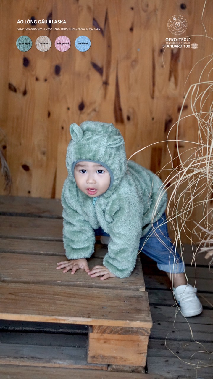 Áo khoác lông gấu Alaska Hrnee