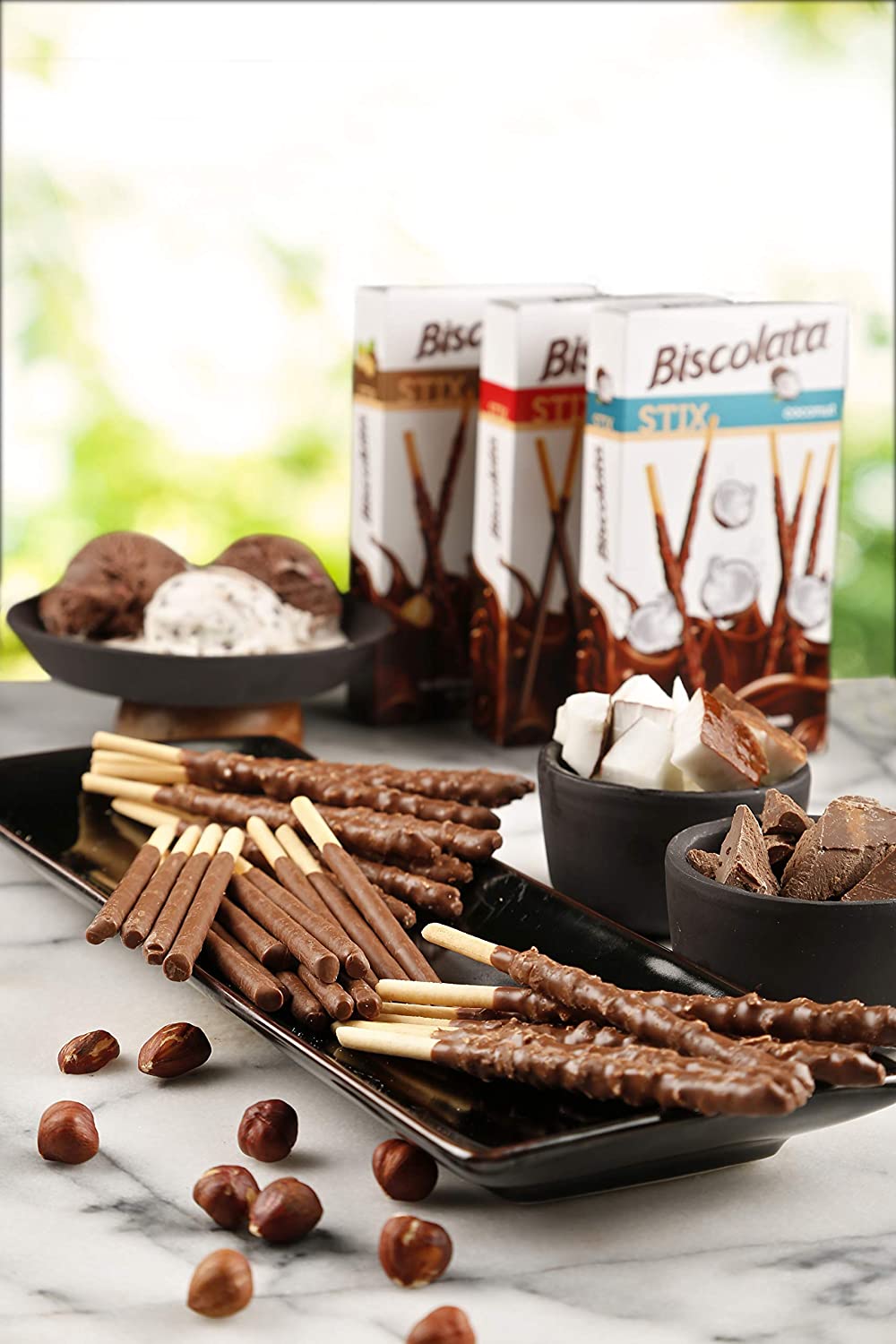 Bánh que Socola hạt phỉ Biscolata Stix 32g