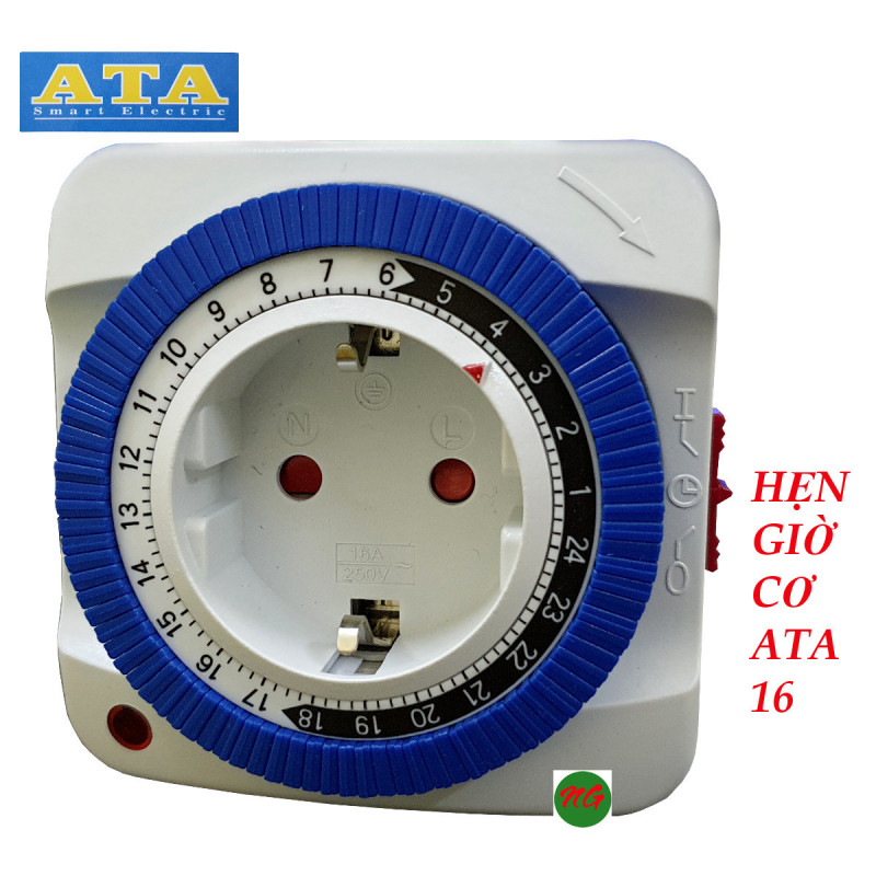 Ổ cắm hẹn giờ cơ ATA AT-16 . Hẹn giờ tắt mở tự động thiết bị điện. giá rẻ