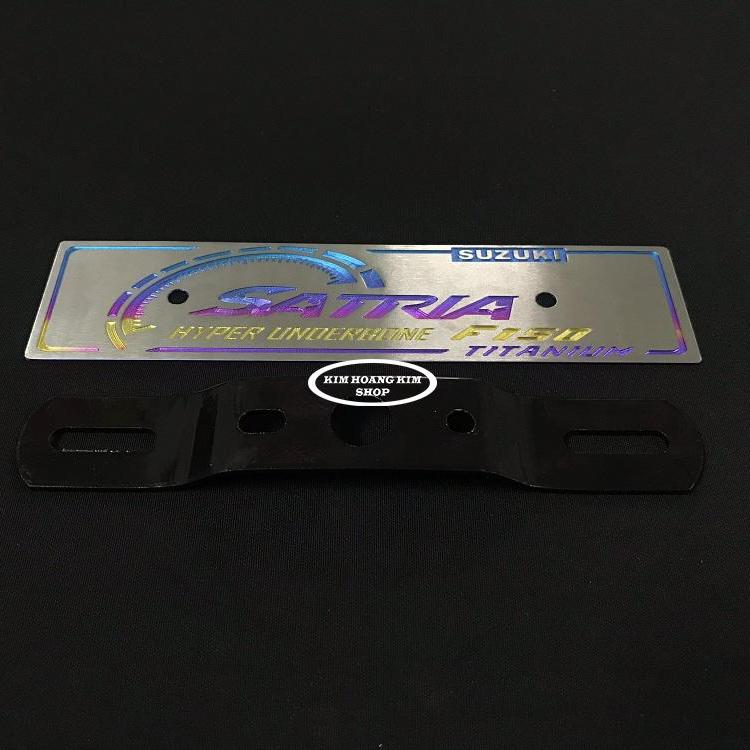 Bảng tên TITANIUM điện phân dành cho Satria (100% TITAN)
