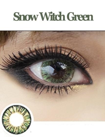 [HCM]Contact Lens - Kính Áp Tròng Xanh Lá Sử  Dụng 1 Năm Tặng Kèm Khay Đựng 1