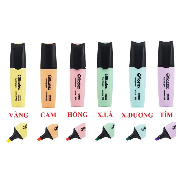 [HCM]Bút dạ quang màu Pastel OT-HL0005 (6 màu)
