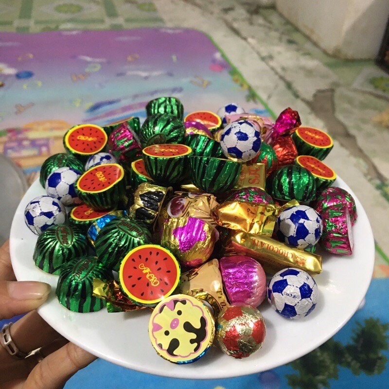 1KG KẸO SOCOLA MIX NHIỀU VỊ NGON