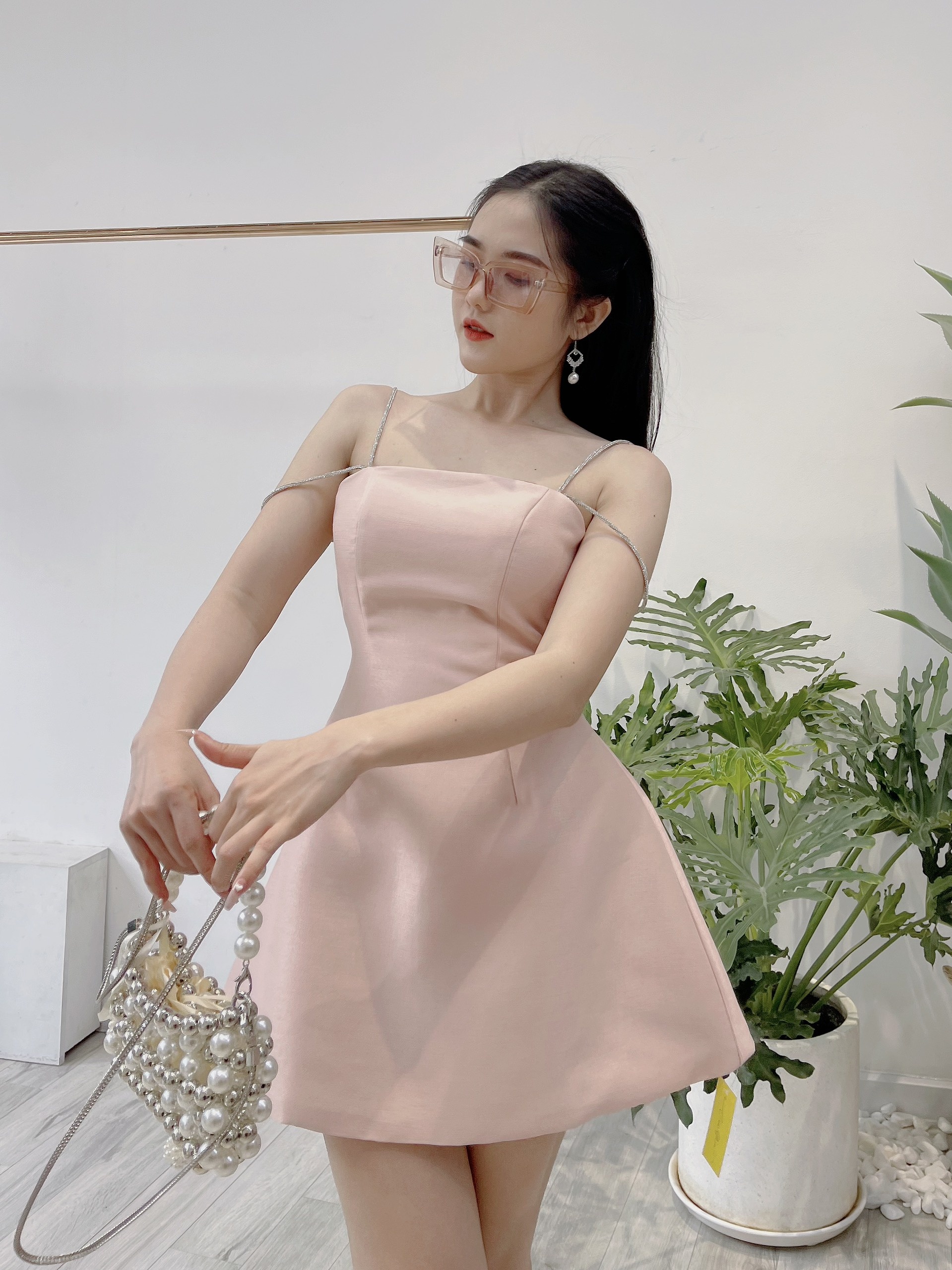 Size SML - Lily Dress - Đầm hai dây đá basic, Céci Store.