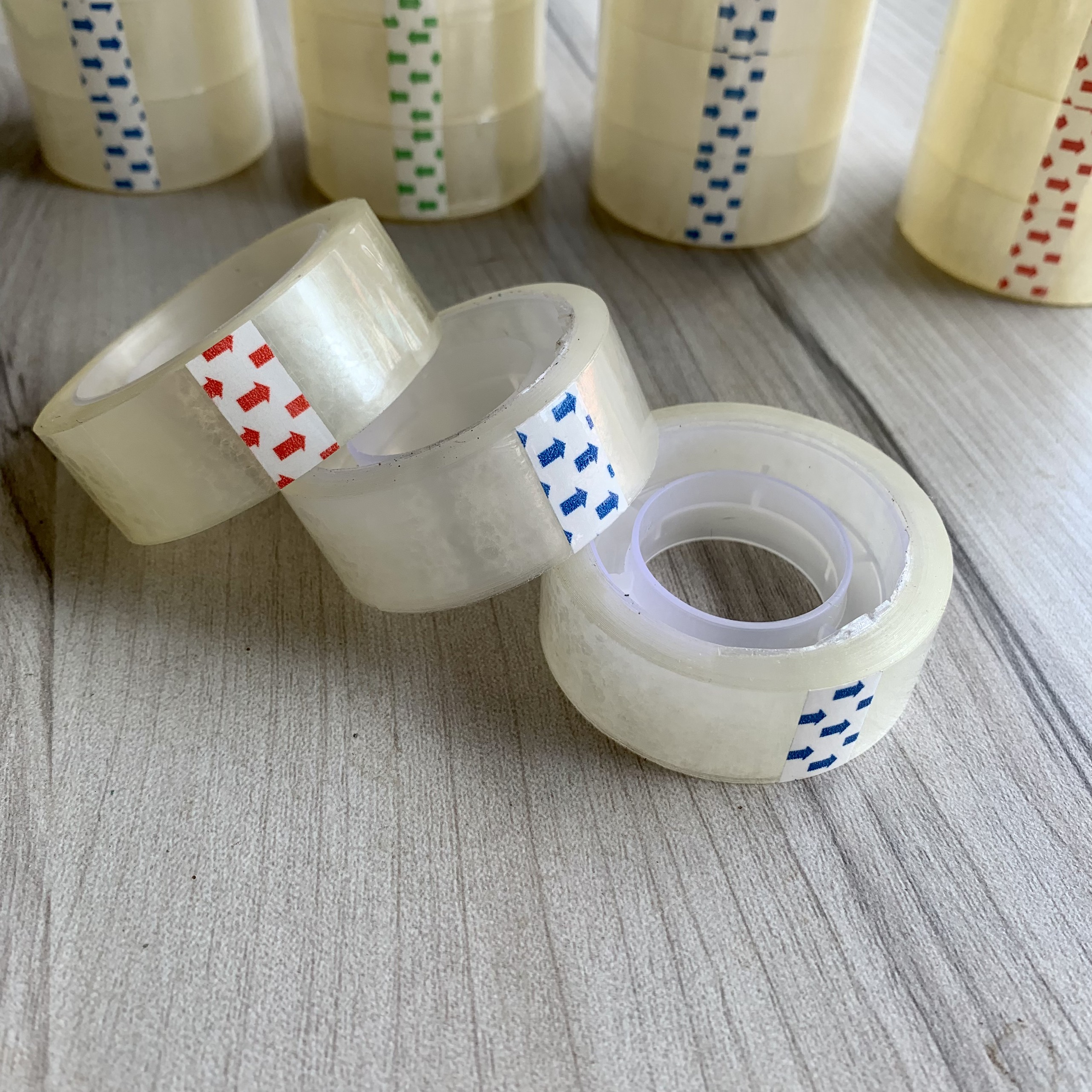 Combo 4 Cuộn băng keo văn phòng phẩm MT123 (1 cây / 10 cuộn)