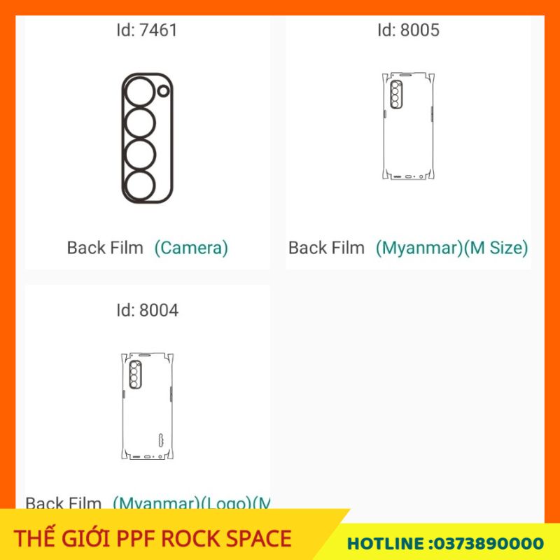 Dán màn hình PPF Oppo Reno4 Pro ( Có Mặt trước, Mặt Sau, Full bộ theo lựa chọn) Rock Space