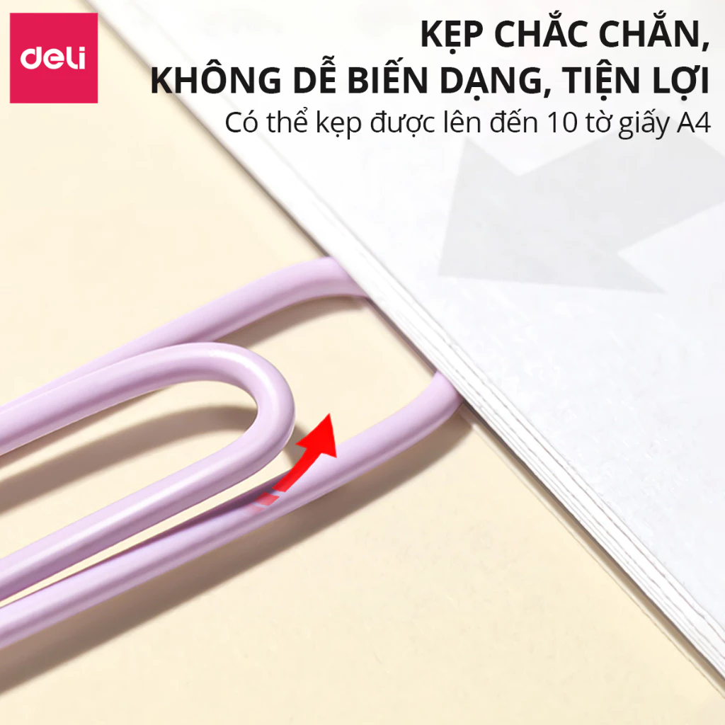 Hộp 100 Ghim Vòng Deli 0024 - Kẹp Giấy Tài Liệu Đa Năng Tiện Lợi