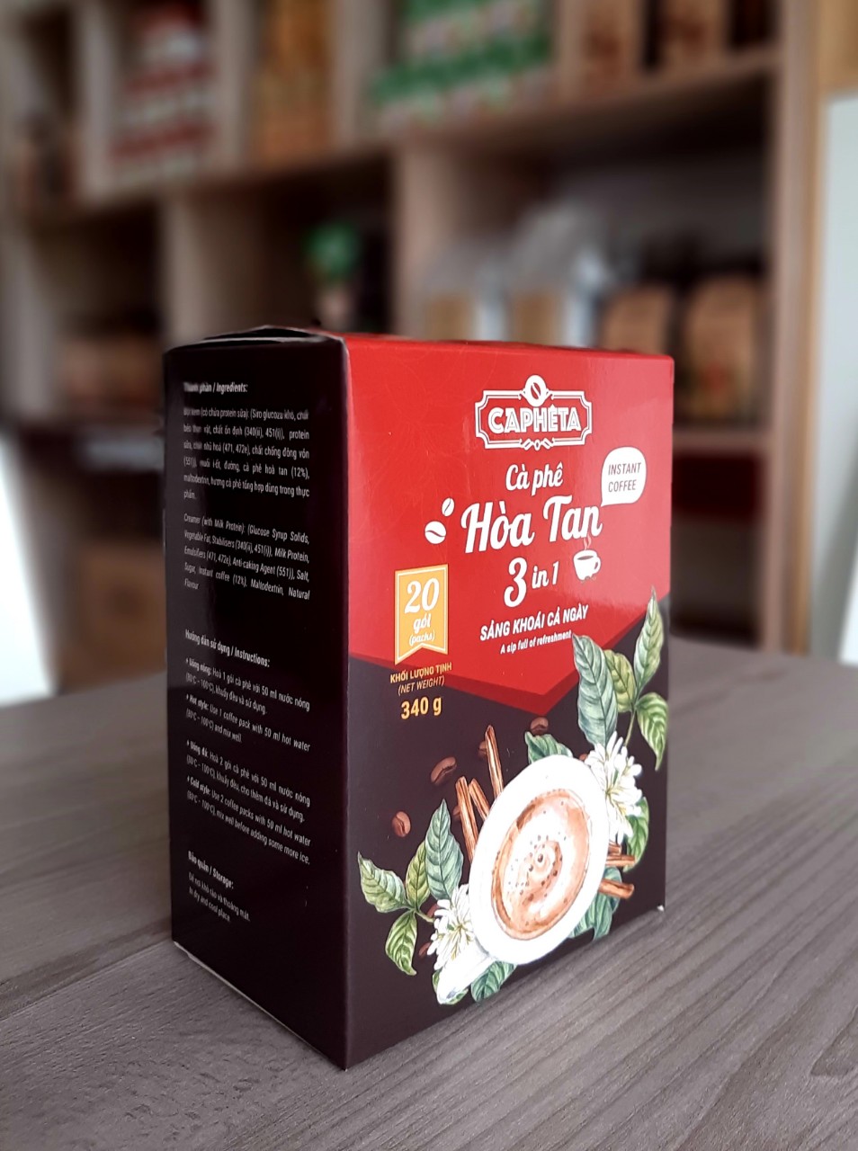 CAPHETA Cà phê hòa tan 3in1 (Đỏ) 340g