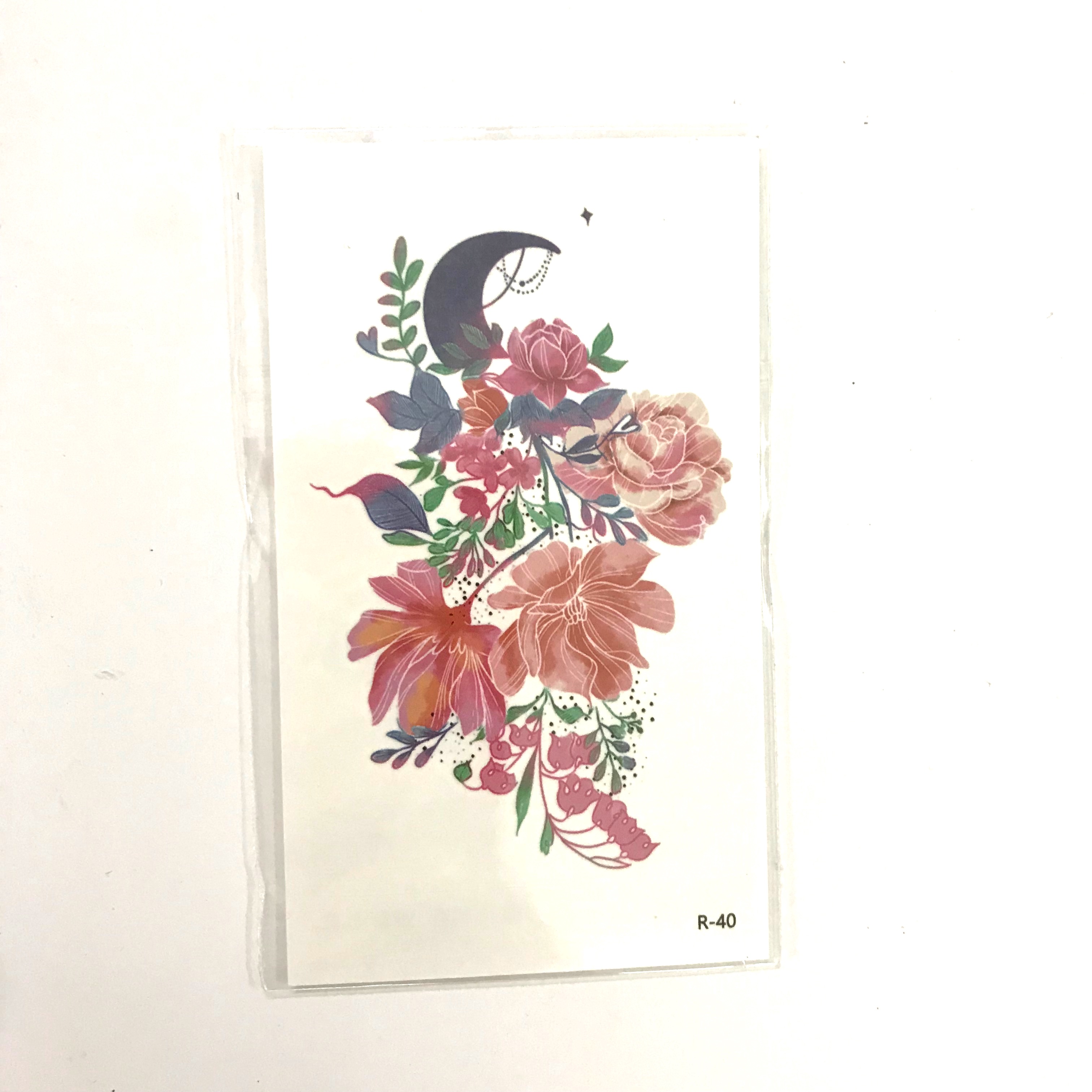 Hình xăm dán hoa xinh to mỗi tấm 1 hình size 10x6cm- mua 10 tặng 2 tấm đồng size