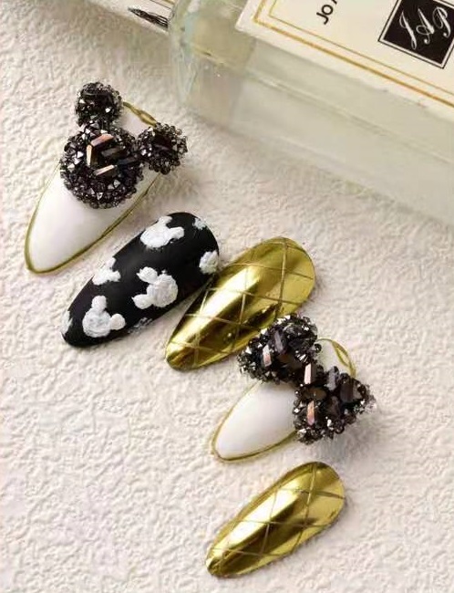 Charm Đá Pha Lê Pastel | Bướm Nơ Mickey Trang Trí Móng