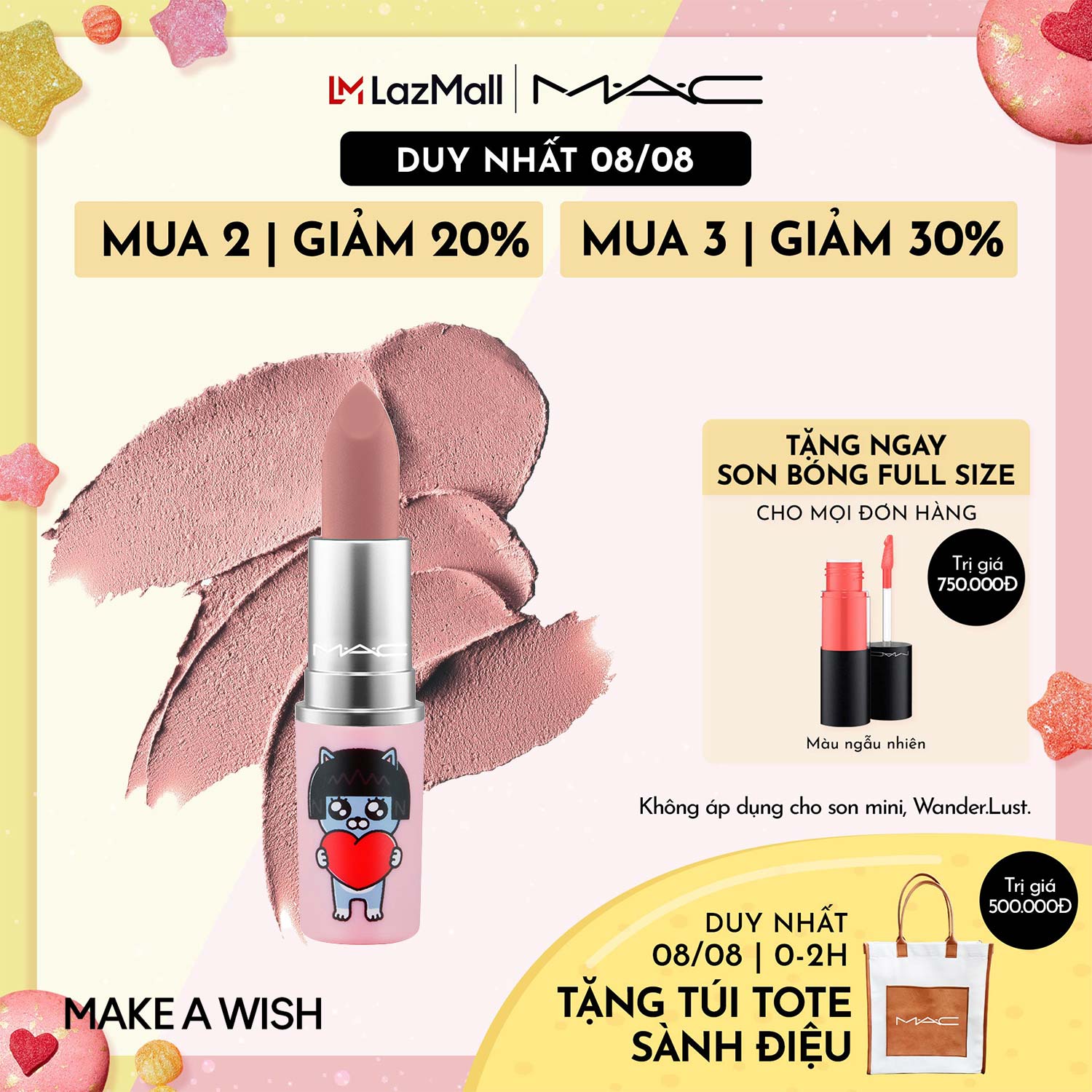 Son môi mịn lì nhiều dưỡng ẩm MAC Powder Kiss Lipstick - Moisture Matte Lipstick 3g