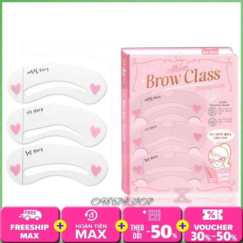 Khuôn kẻ lông mày Mini Brow Class bộ 3 kiểu