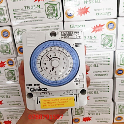 Timer 24h, công tắc thời gian, bộ hẹn giờ camso tb-35n tb35n