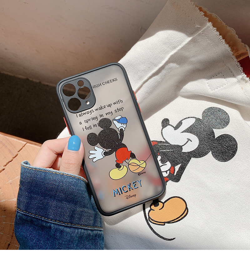 Ốp Lưng Nhám Chống Sock Va Đập Bảo Vệ Camera Mickey Mouse