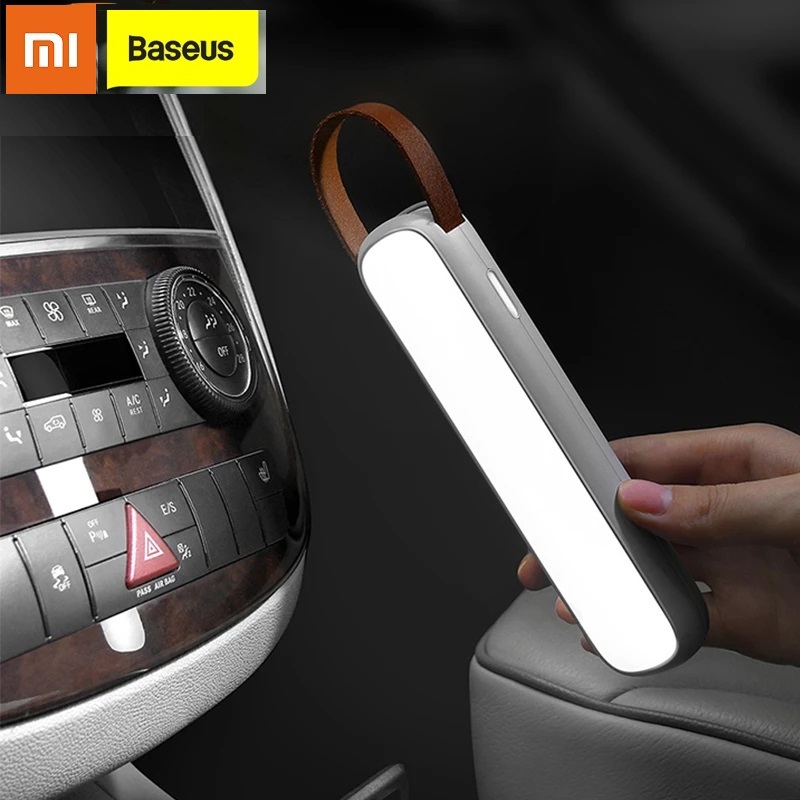 Xiaomi Baseus Solar Car Emergency Light Rechargeable Led Auto Interior Reading Light Portable Night Magnetic Car Signal Lamp