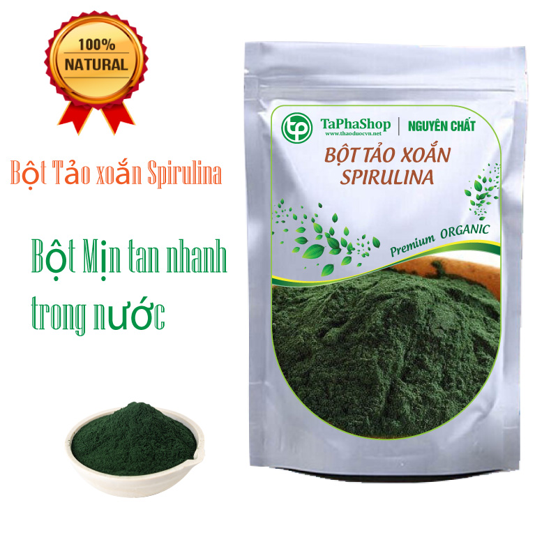 Bột Tảo Xoắn Spirulina 100g Cao Cấp - Thảo Dược Tấn Phát