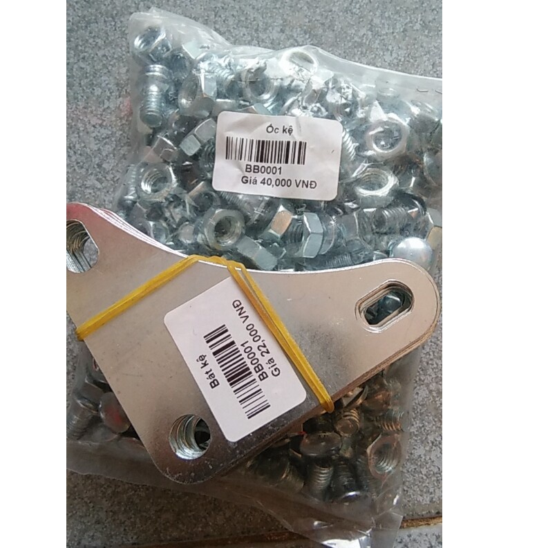 [Bát kệ/ ke góc và ốc] Combo 25 con bass kệ và 75 Ốc lắp kệ sắt bắt V lỗ giá siêu tốt