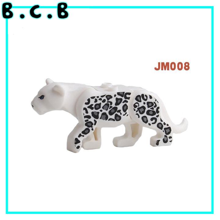Động vật báo vằn rằn ri báo đốm đồ chơi mô hình lắp ráp animal panther jm005 - jm008