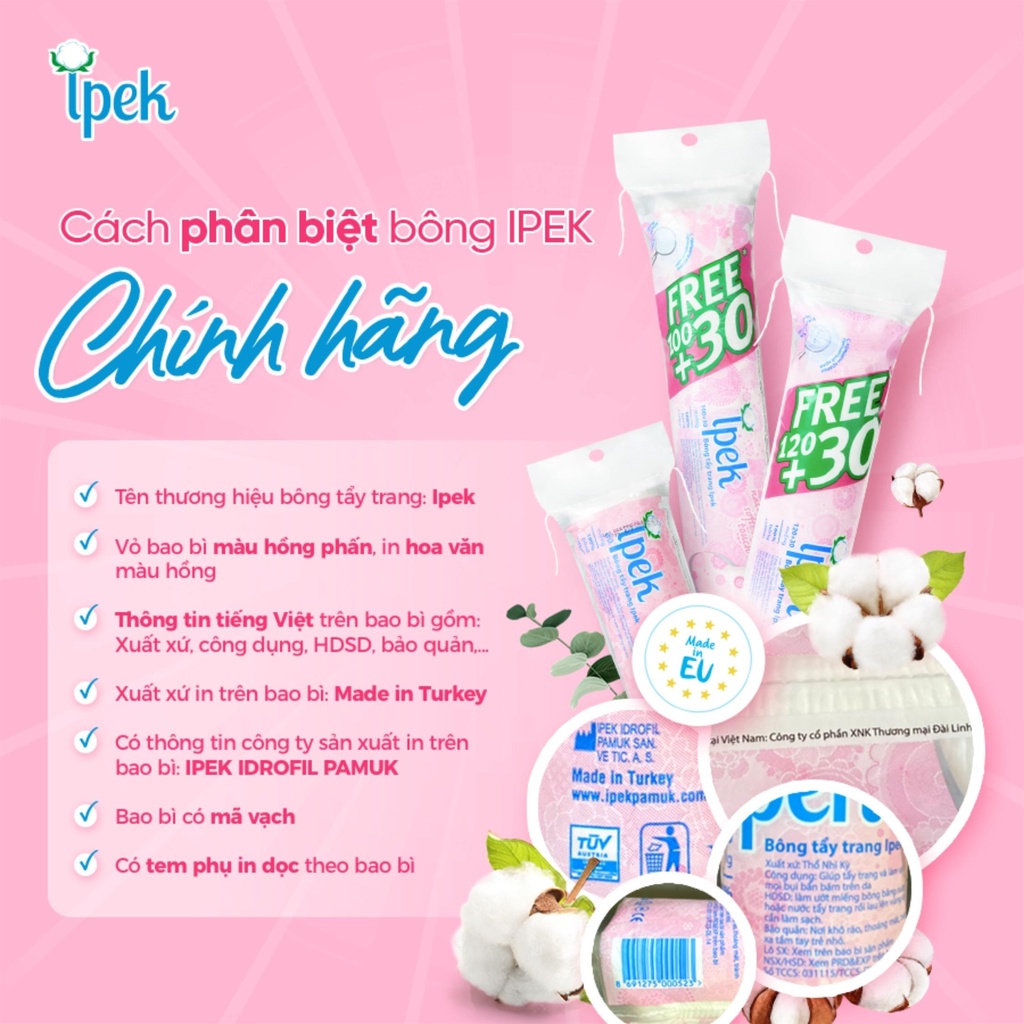 Bông Tẩy Trang Ipek Conton Pad