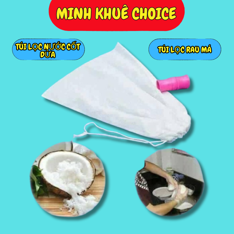 Túi Lọc Rau má, Nước cốt dừa, sữa đậu,.... bằng vải lưới đa năng ...