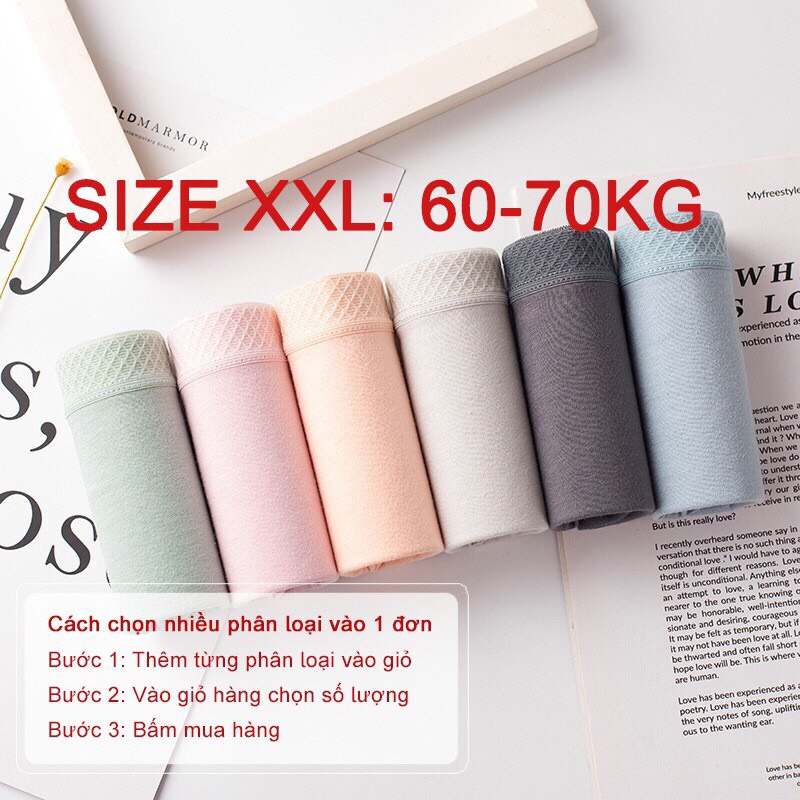 Combo 10 Quần Lót Cotton Cạp Lưới Cao Cấp (38-65kg)