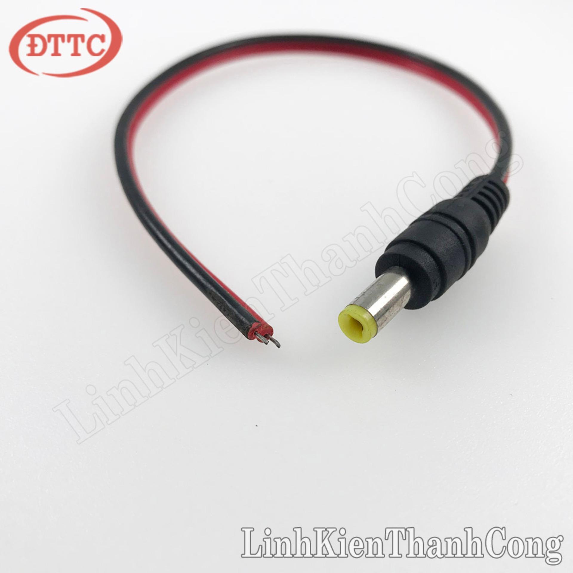 Jack DC Đực 5.5 x 2.1mm Nối Sẵn Dây
