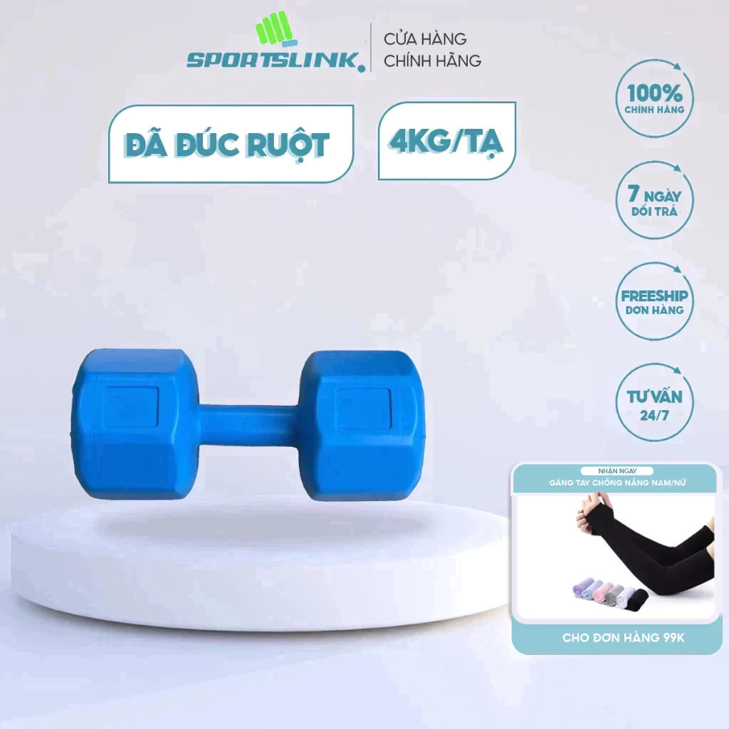 Tạ tay nhựa VN 4kg (Xanh dương)