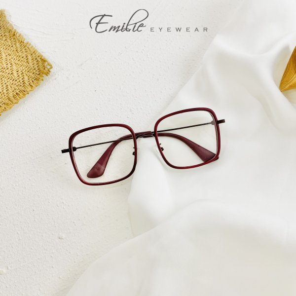 Giá bán Gọng kính vuông bản to nam nữ Emilie eyewear phụ kiện thời trang