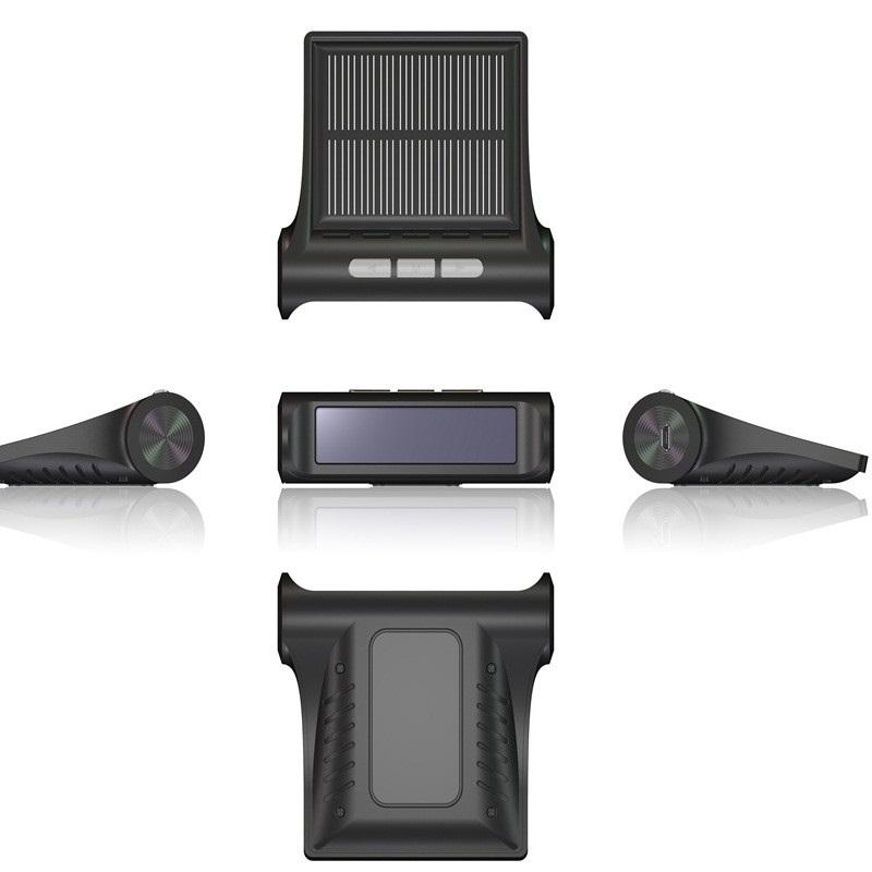 Thiết bị đo áp suất lốp ô tô TPMS gắn ngoài sử dụng năng lượng mặt trời tích hợp cổng sạc usb. Tặng kèm bảng ghi điện thoại. Car Tire Pressure Monitor TPMS with Parking Card Solar Charging System LCD Display Temperature Monitoring TMPS Sensor