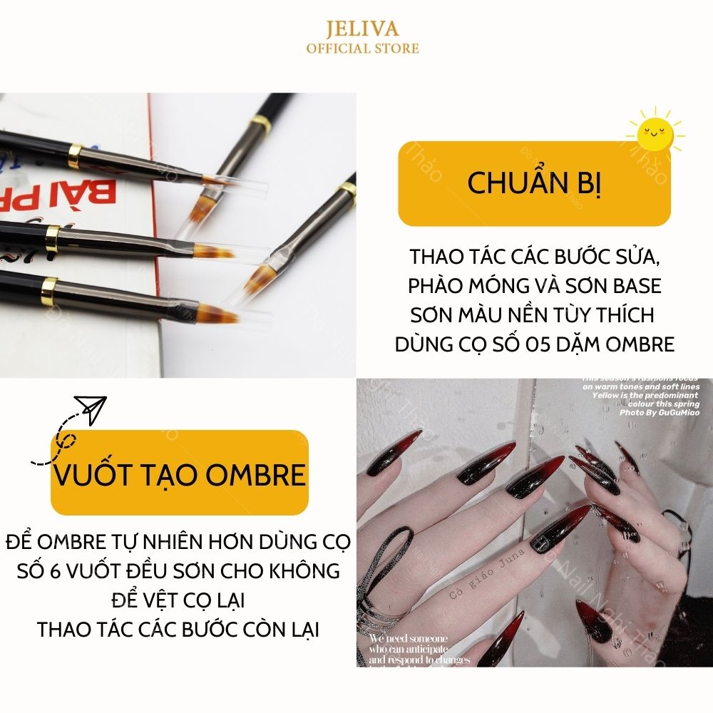 Cọ ombre nail Jeliva 06