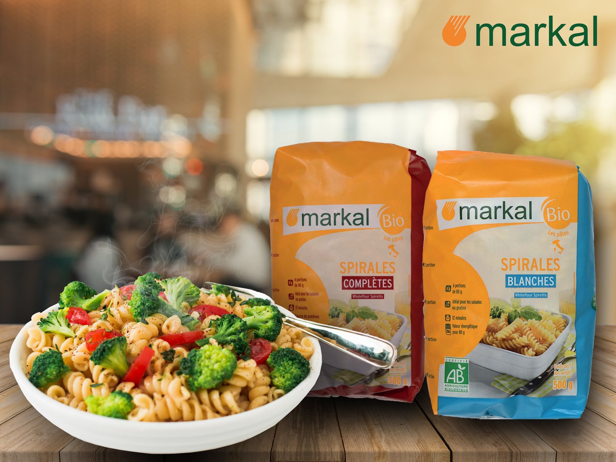 [HCM]Mì xoắn trắng hữu cơ Markal 500g