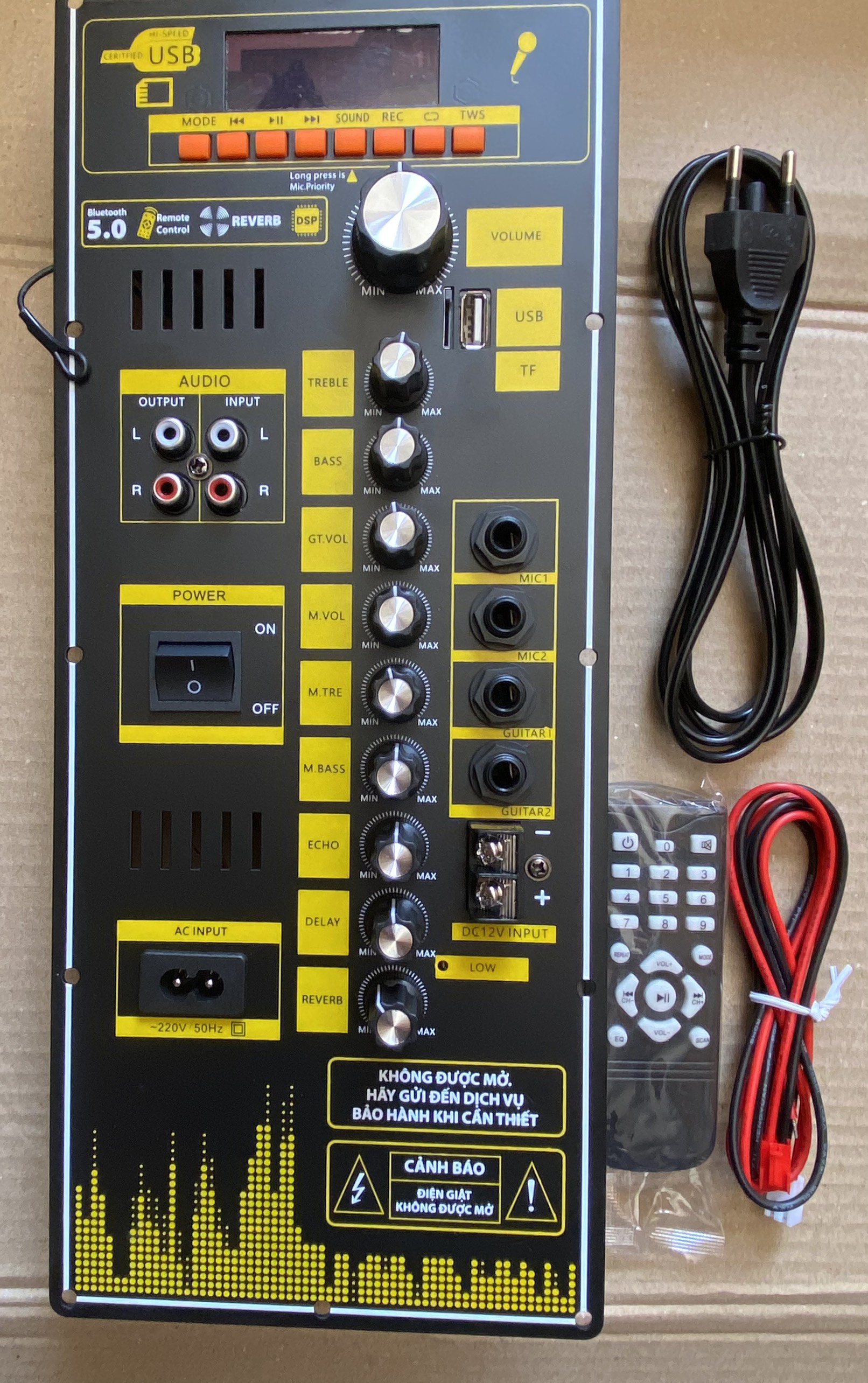Bo loa kéo DSP T8 echo + delay có reverb