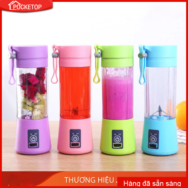 Fruit Juicer Máy ép trái cây Máy xay sinh tố mini cầm tay sạc pin 6 lưỡi tiện lợi, ,máy xay cầm tay 6 lưỡi mang đi tiện lợi đi du lịch Stirring Ingredients Stirrer Blender