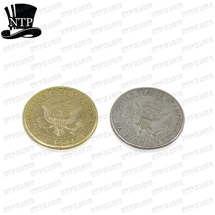 [Freeship] Ảo thuật xu haft dola lớn 7.5cm hàng nhập xu kim loại tốt size lớn (tặng Clip hướng dẫn)