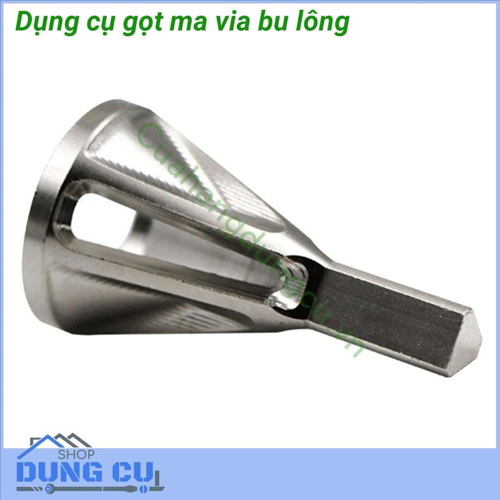 Đầu gọt ma via bu lông lắp máy khoan