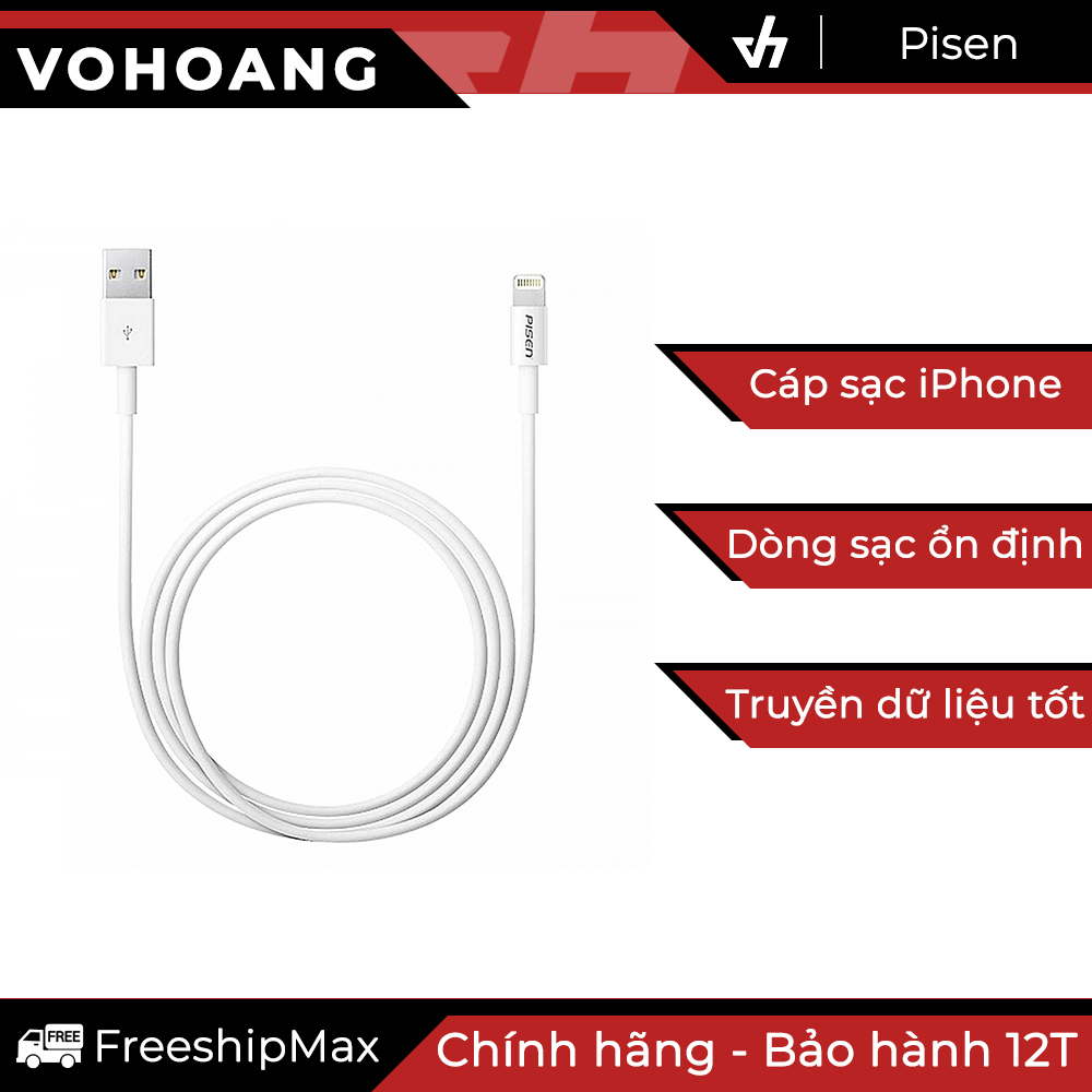 Cáp sạc Pisen iphone 6 6s