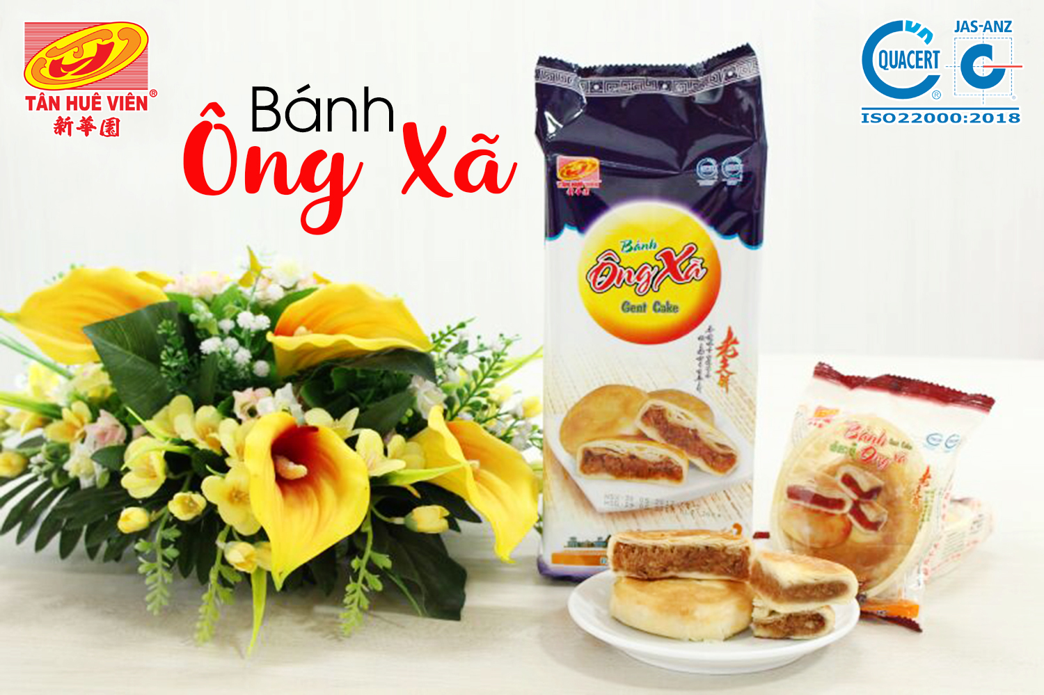 BÁNH ÔNG XÃ ( 260g x 4 cái ) Tân Huê Viên