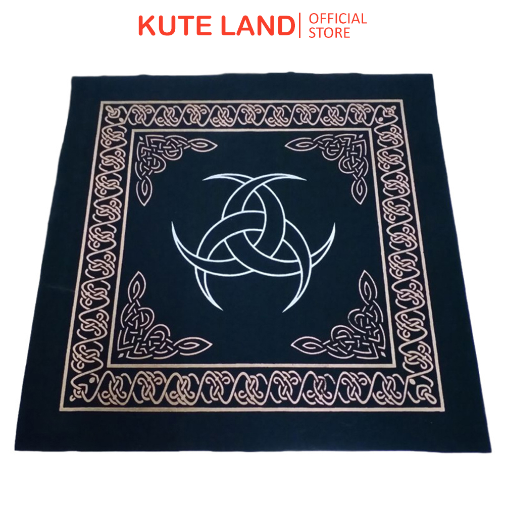 Tấm Thảm Khăn Trải Bài Tarot Vải Nhung Cao Cấp Mẫu 4 50x50 Cm