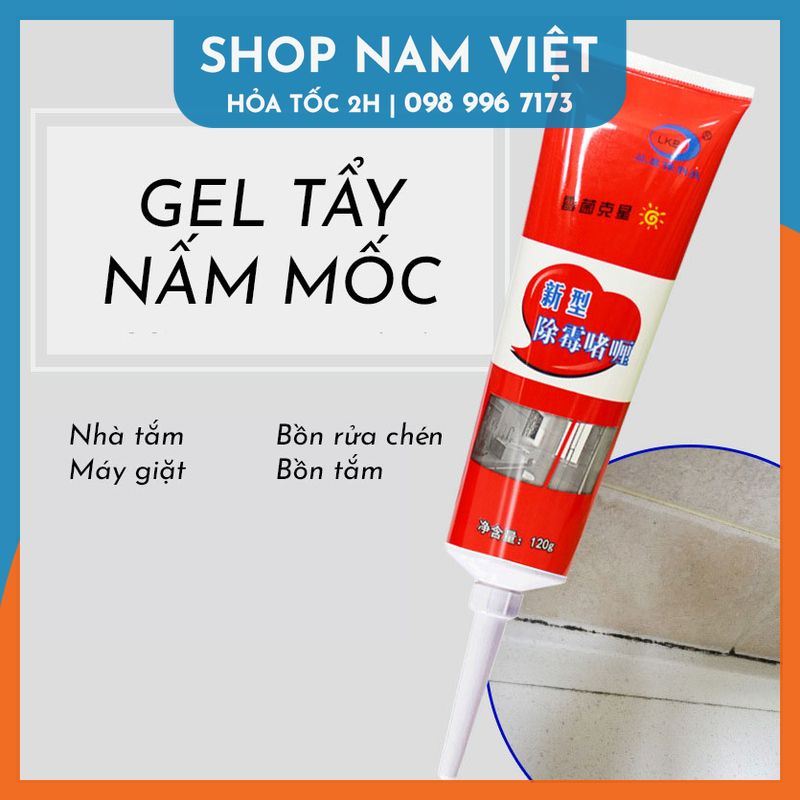 Gel tẩy nấm mốc ron cửa tủ lạnh, ron nhà tắm, bồn rửa chén