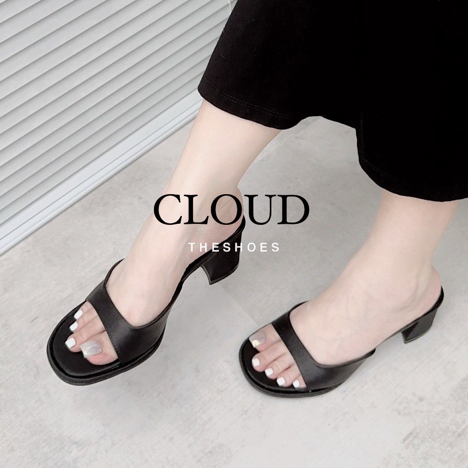 Giày cao gót nữ 6cm mũi tròn quai ngang bầu Cloud The Shoes
