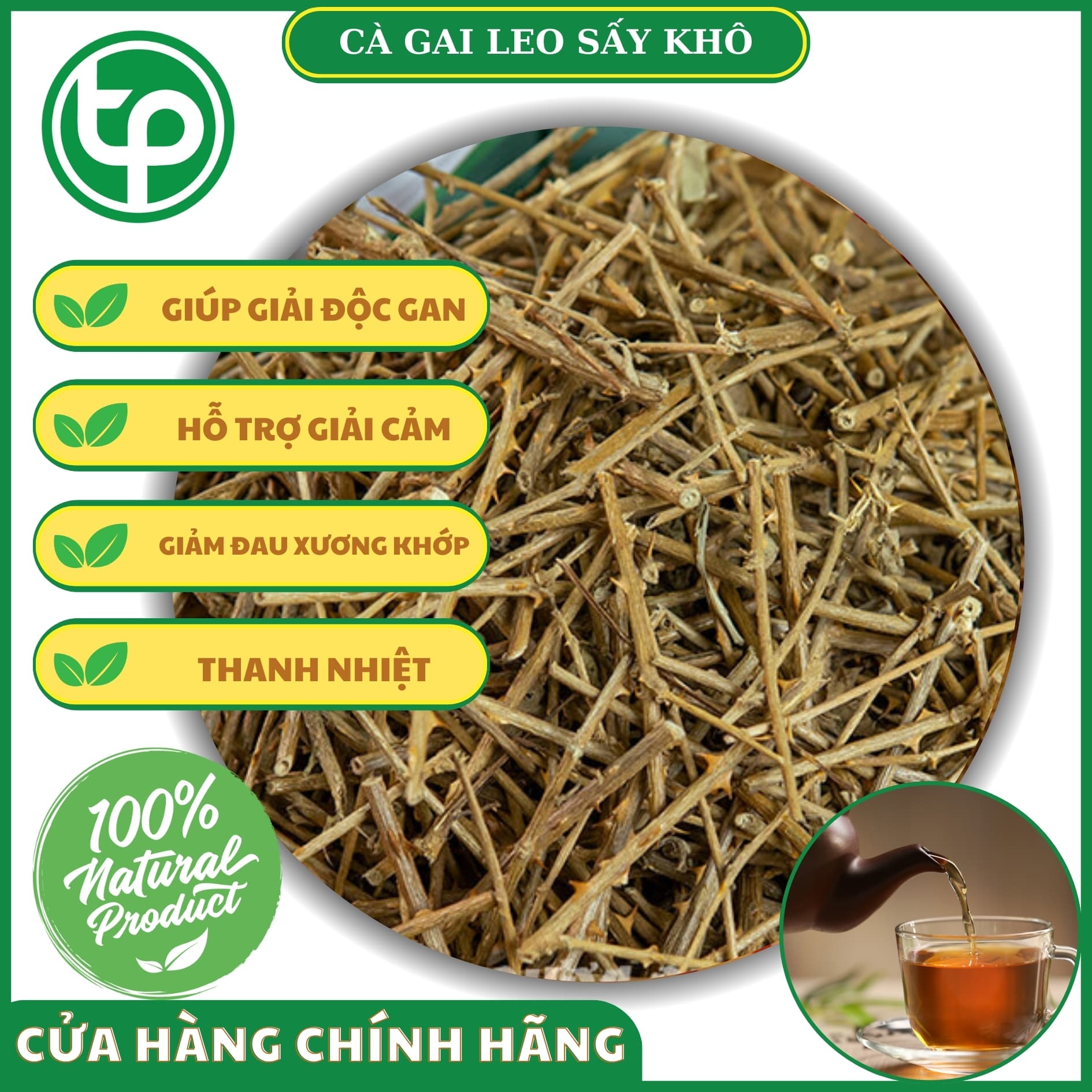 Cà gai leo sấy khô Tấn Phát 1kg - Trà ngon thanh nhiệt và giải độc gan