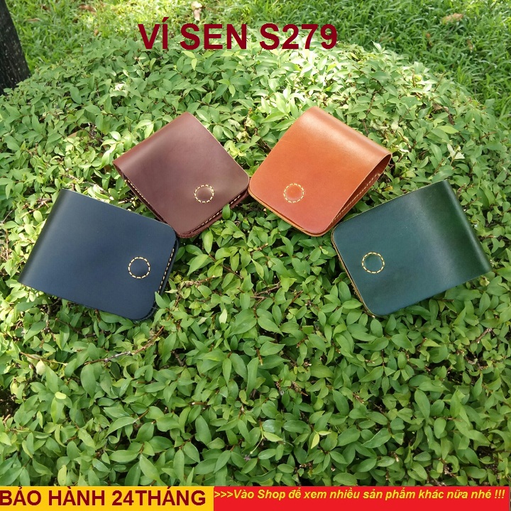 [HCM][ CÓ VIDEO THẬT] Ví sen handmade da bò thật 100%