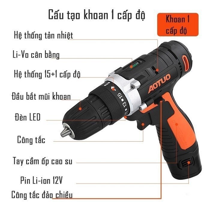KHOAN PIN 12V AUTOU