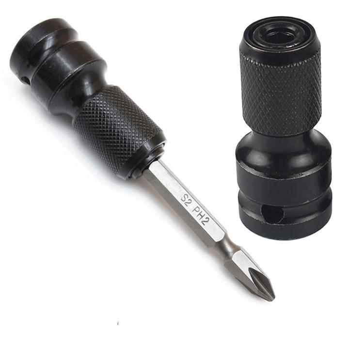 Đầu chuyển máy bắn bu lông, khẩu sang bắn vít chuôi lục giác 6.35mm đầu dài